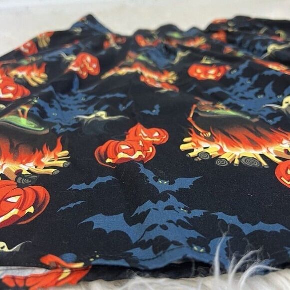 Halloween Black & Orange Pumpkin Short Skater Skirt Women’s Plus Size 1X Witchy - Picture 8 of 9